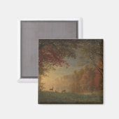 Indian Sunset Deer bij een meer Magneet (Voorkant / Achterkant)