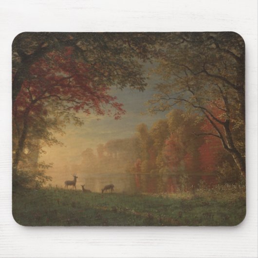 Indian Sunset Deer bij een meer Muismat (Voorkant)