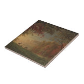 Indian Sunset Deer bij een meer Tegeltje (Zijkant)