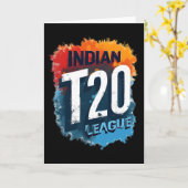 Indian T_20 League 2025 Cricket Design  Kaart (Gele Bloem)