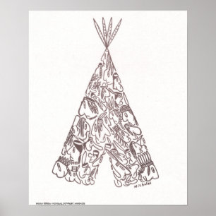 INDIAN TEPEE van NICHOLAS_COPYRIGHT_MINI.. Poster