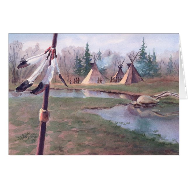 INDIAN TIPI CAMP door SHARON SHARPE (Voorkant Horizontaal)