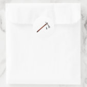 Indian Tomahawk Hatchet Ronde Sticker (Tas)