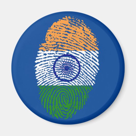 Indian touch fingerprint flag magneet (Voorkant)