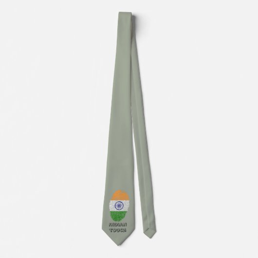 Indian touch fingerprint flag stropdas (Voorkant)