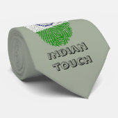 Indian touch fingerprint flag stropdas (Opgerold)