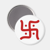 indian traditional hindu swastika symbol religion magneet (Voorkant / Achterkant)