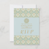 INDIAN TURQUOISE - RSVP-Kaart met bruiloft RSVP Kaartje (Voorkant)
