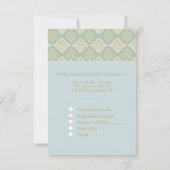 INDIAN TURQUOISE - RSVP-Kaart met bruiloft RSVP Kaartje (Achterkant)