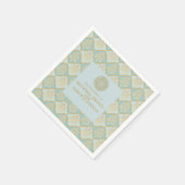 INDIAN TURQUOISE - Wedding Cocktail Napkin Servet (Hoek)