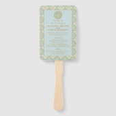Indian Turquoise - Wedding Programme Fan Handwaaier (Voorkant)
