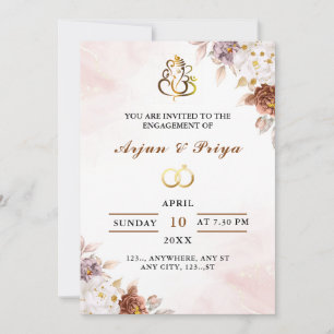 Indian Verloving Invitation Kaart