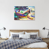 Indian War Canoe | Emily Carr | Canvas Afdruk (Insitu (Slaapkamer))