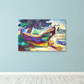 Indian War Canoe | Emily Carr | Canvas Afdruk (Insitu (Houten vloer))