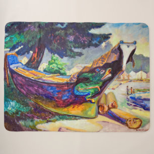 Indian War Canoe Emily Carr Sherpa Deken