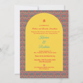 Indian wedding ethnic luxury Hindu invitation Kaart (Voorkant)