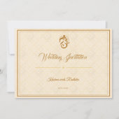 Indian wedding ethnic luxury invitation kaart (Achterkant)