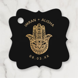 Indian Wedding Gold hamsa Henna Enveloppe Seal Fav Bedankjes Labels