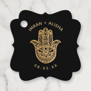 Indian Wedding Gold hamsa Henna Enveloppe Seal Fav Bedankjes Labels