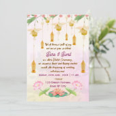 Indian Wedding Haldi Ceremony Invitations Kaart (Staand voorkant)