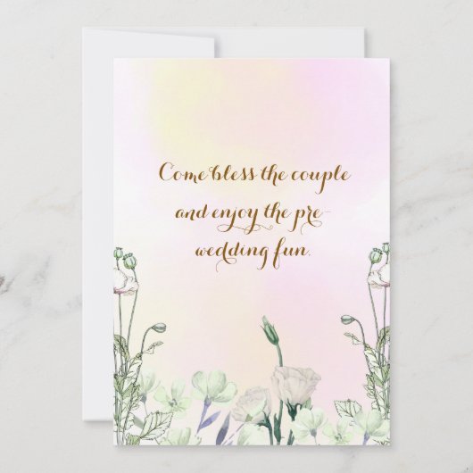 Indian Wedding Haldi Ceremony Invitations  Kaart (Achterkant)