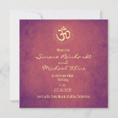 Indian Wedding,Hindu Wedding Invitation, OM Kaart (Voorkant)