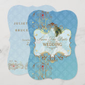 Indian Wedding II - SaveTheDate Kaart (Voorkant / Achterkant)