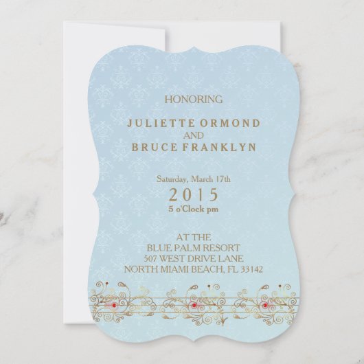 Indian Wedding II - Uitnodiging Kaart (Achterkant)