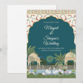 Indian Wedding invitation Digital Indian wedding Kaart (Voorkant / Achterkant)