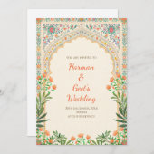 Indian Wedding invitation Hindu Wedding card Kaart (Voorkant / Achterkant)