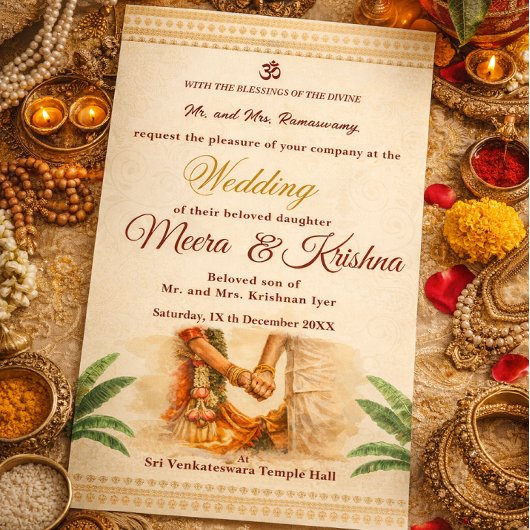 Indian Wedding Invitation Kaart
