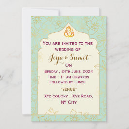 Indian Wedding Invitation Kaart