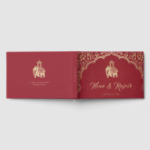 Indian Wedding Invitation, Red, Gold, Ganesha Gastenboek (Volledig)