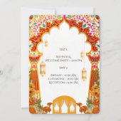 Indian Wedding Invitations for USA Kaart (Achterkant)