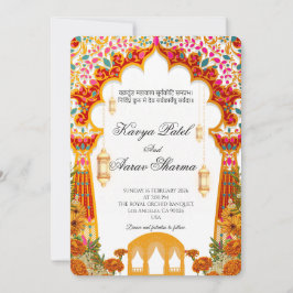 Indian Wedding Invitations for USA Kaart