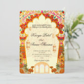 Indian Wedding Invitations for USA Kaart (Staand voorkant)