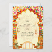 Indian Wedding Invitations for USA Kaart (Achterkant)