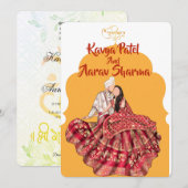 Indian Wedding Invitations for USA Kaart (Voorkant / Achterkant)
