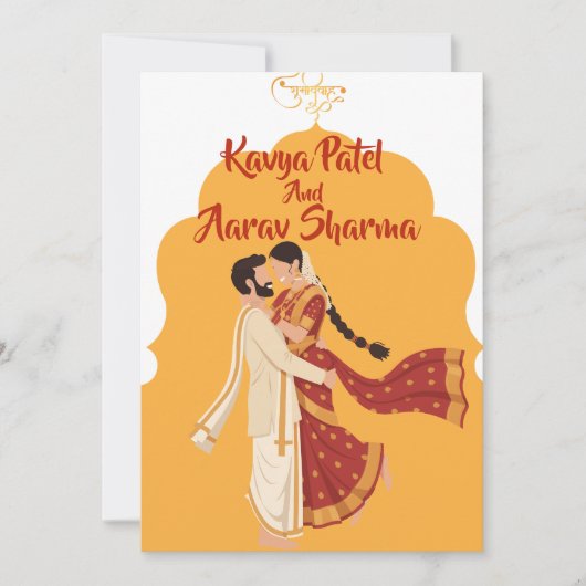 Indian Wedding Invitations for USA Kaart (Voorkant)