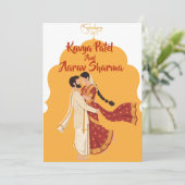 Indian Wedding Invitations for USA Kaart (Staand voorkant)