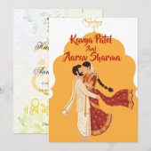 Indian Wedding Invitations for USA Kaart (Voorkant / Achterkant)