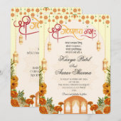Indian Wedding Invitations for USA Kaart (Voorkant / Achterkant)