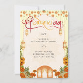 Indian Wedding Invitations for USA Kaart (Achterkant)