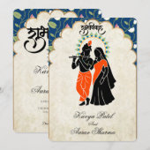 Indian Wedding Invitations for USA Kaart (Voorkant / Achterkant)