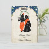 Indian Wedding Invitations for USA Kaart (Staand voorkant)