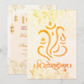 Indian Wedding Invitations for USA Kaart (Voorkant / Achterkant)
