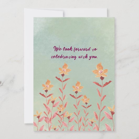 Indian Wedding Invitations  Kaart (Achterkant)