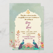 Indian Wedding Invitations  Kaart (Voorkant / Achterkant)