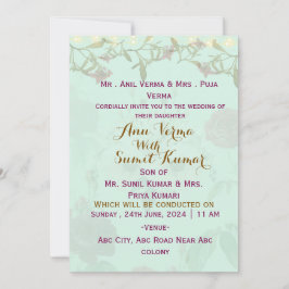 Indian Wedding Invitations Kaart