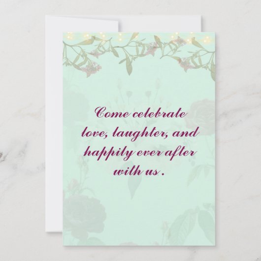 Indian Wedding Invitations Kaart (Achterkant)